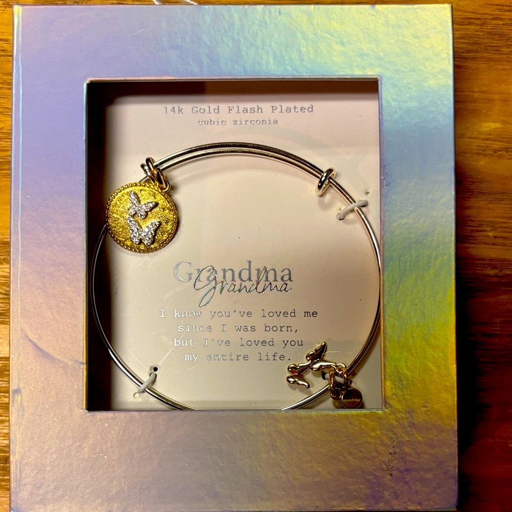 Gold and Silver Grandma Bangle Bracelet